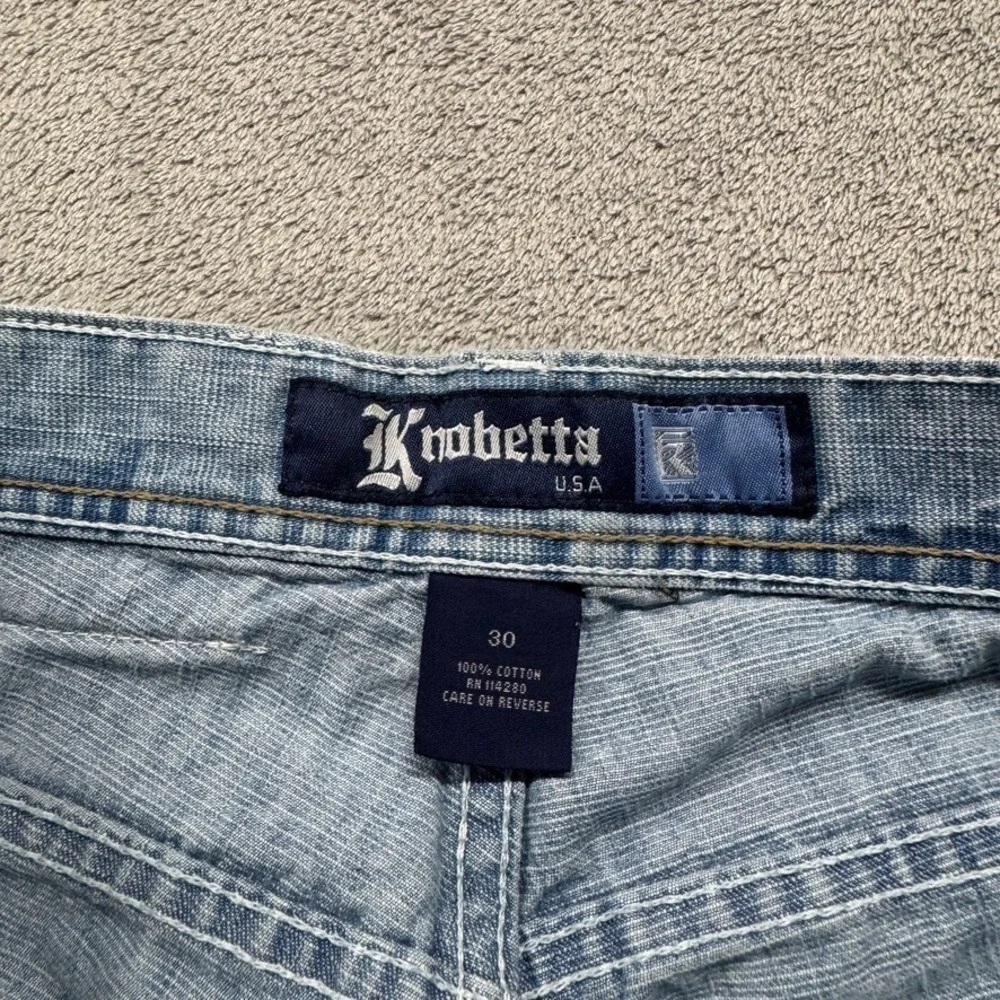 Kno Betta Jeans Mens Measured 29x24  Y2K Baggy Hip Hop‎ Rap Blue